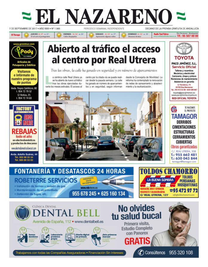 Periódico El Nazareno nº 1083 de 7 de septiembre de 2017