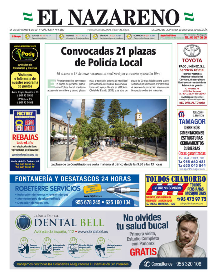 Periódico El Nazareno nº 1085 de 21 de septiembre de 2017
