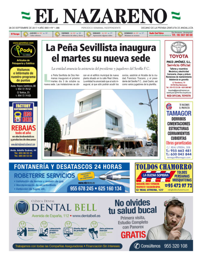 Periódico El Nazareno nº 1086 de 28 de septiembre de 2017