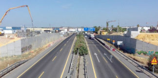 La autovía Sevilla-Utrera se corta al tráfico temporalmente la autovía Sevilla–Utrera