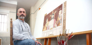 Francisco Moya realiza un retablo de cerámica para la Sagrada Cena Francisco Moya