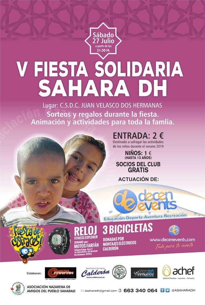 cartel-v-fiesta-solidaria-saharadh Fiesta Solidaria Sáhara DH
