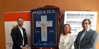 Marcos Moreno pinta el cartel del 475 aniversario fundacional de Vera-Cruz Marcos Moreno