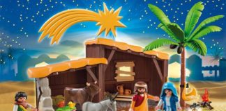 Belén solidario de Playmobil en la AV Váleme Señora belén solidario de Playmobil