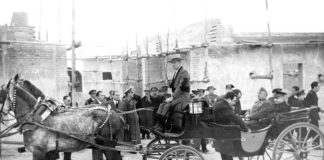Franco visita las obras de la Granja Escuela del Cortijo de Cuarto Franco