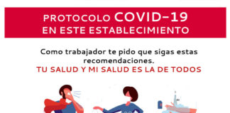 Cartel de Fenaco sobre el protocolo a seguir contra el Covid-19 cartel de Fenaco