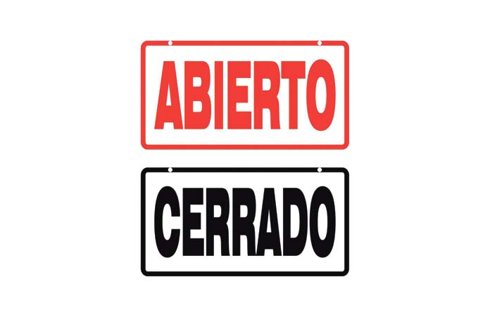 abierto-cerrado Excepciones de comercios y actividades