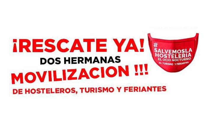 manifestacion-hosteleria hosteleros de Dos Hermanas