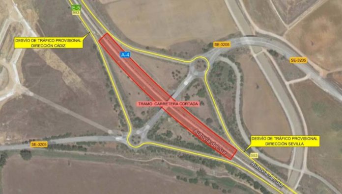 a4-cortes Corte del tráfico en la A-4