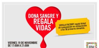 Donación de sangre en Sevilla Factory con consumiciones gratuitas Donación de sangre en Sevilla Factory