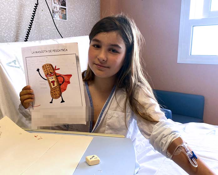 daniela-mascota-tiriton-pediatria-valme Daniela